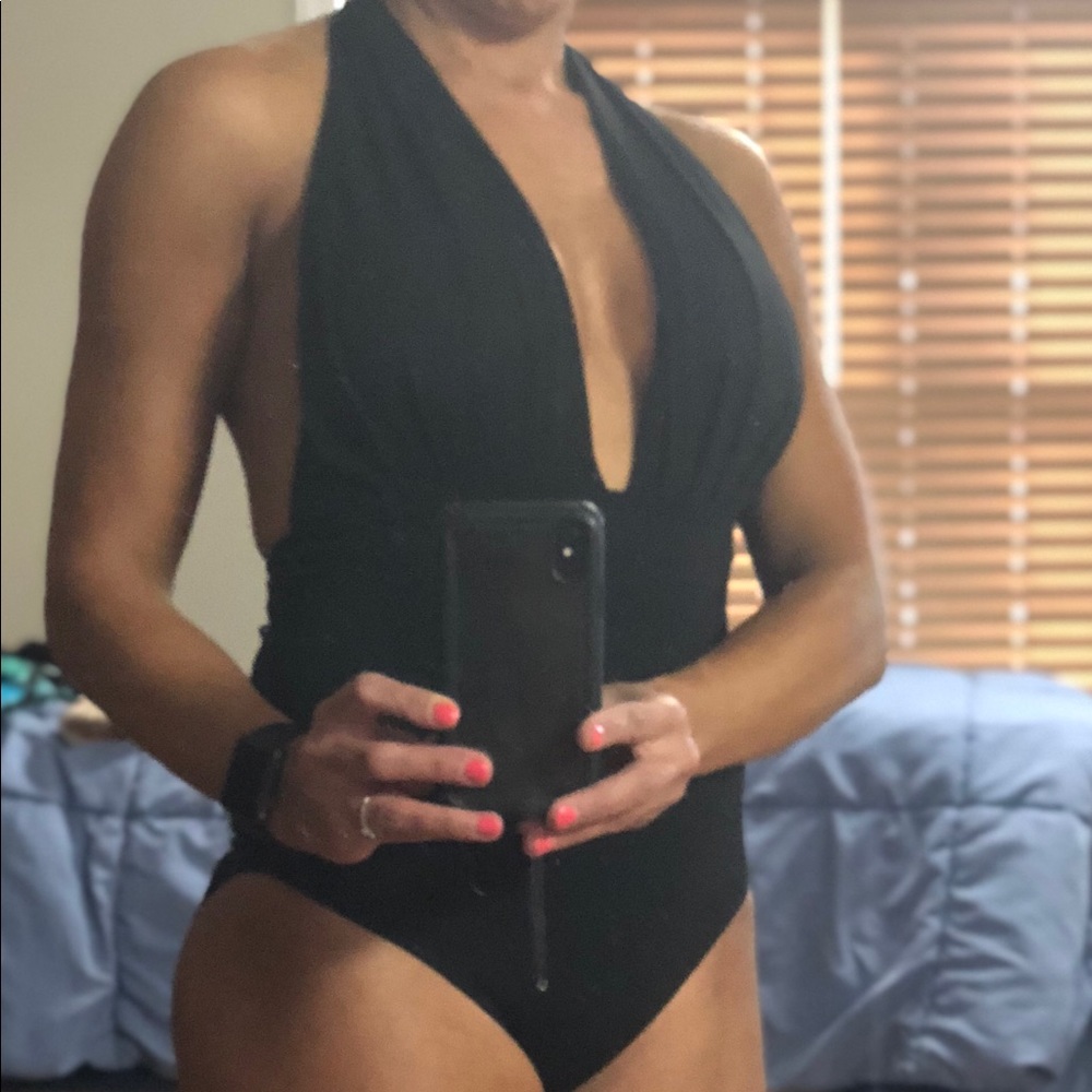 Express Sexy blunging v neck bodysuit